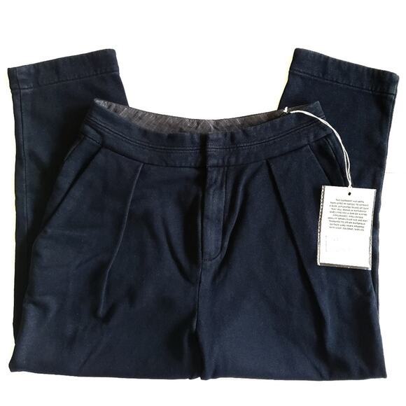 AG ADRIANO GOLDSCHMIED Rhom pleated comfy cropped pants in indigo Size 28 NEW - Picture 7 of 8